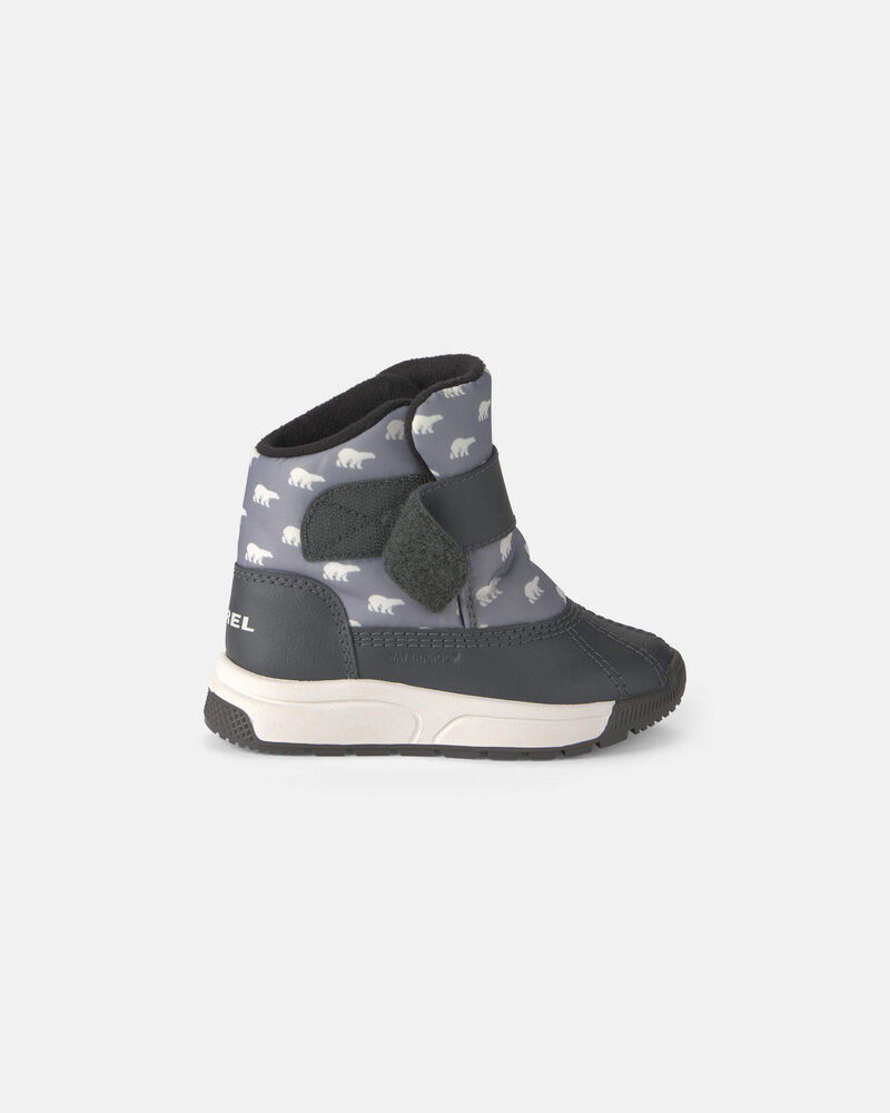 Boys SOREL Whitney&trade; III Strap Mid Snow Boot- Grey, image 3 of 3 slides