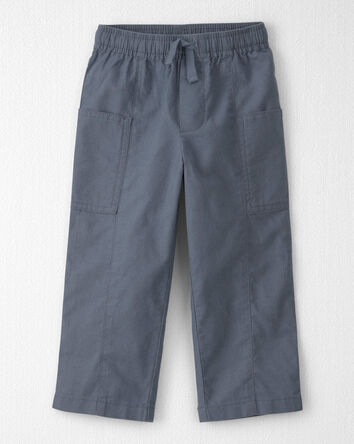 Toddler Boy Linen Pants Made with Organic Cotton, 