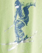 Boys Skiing Long-Sleeve Graphic Tee - Green, image 3 of 5 slides