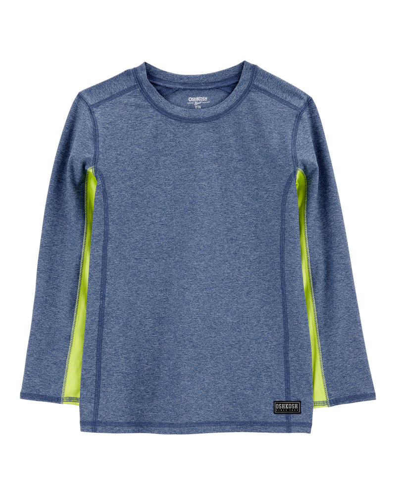 Kid Active Colourblock Long-Sleeve Tee - Blue, image 1 of 3 slides