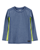 Kid Active Colourblock Long-Sleeve Tee - Blue, image 1 of 3 slides