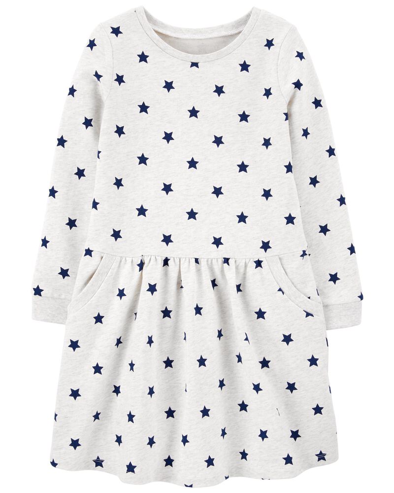 Long-Sleeve Cotton Dress, image 1 of 3 slides