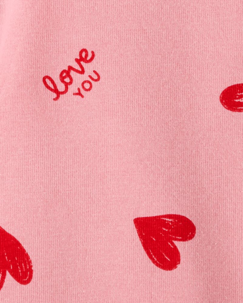 Toddler Girl Heart Pull-On Stretch Leggings - Pink, image 3 of 4 slides