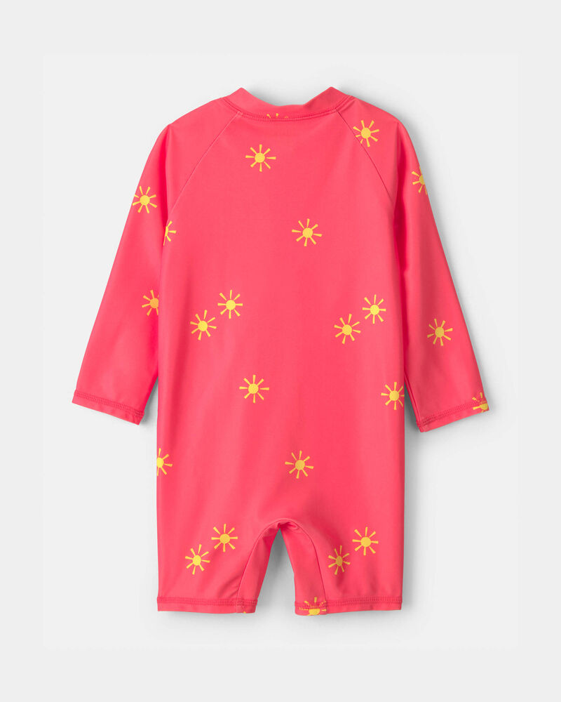 Baby Boy Sun 1-Piece Swimsuit Rashguard - Orange, image 2 of 4 slides