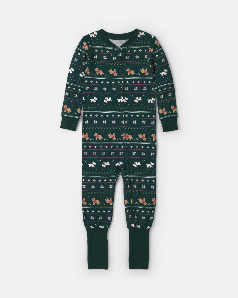 Baby 1-Piece Fair Isle Christmas PurelySoft&trade; Snug Fit Pyjama - Green, image 2 of 9 slides