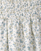 Girls Smocked Dress Made with Organic Cotton in Spring Bloom Print, image 4 of 5 slides