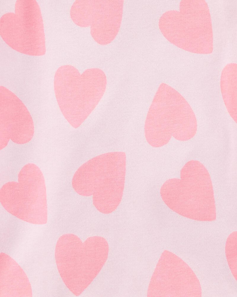 Enfant Pyjama 4 pièces en coton ajusté à arc-en-ciel et cœurs, image 2 sur 4 diapositives
