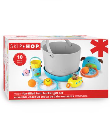 Coffret cadeau avec seau de rangement et jouets de bain MOBY Fun-filled, 
