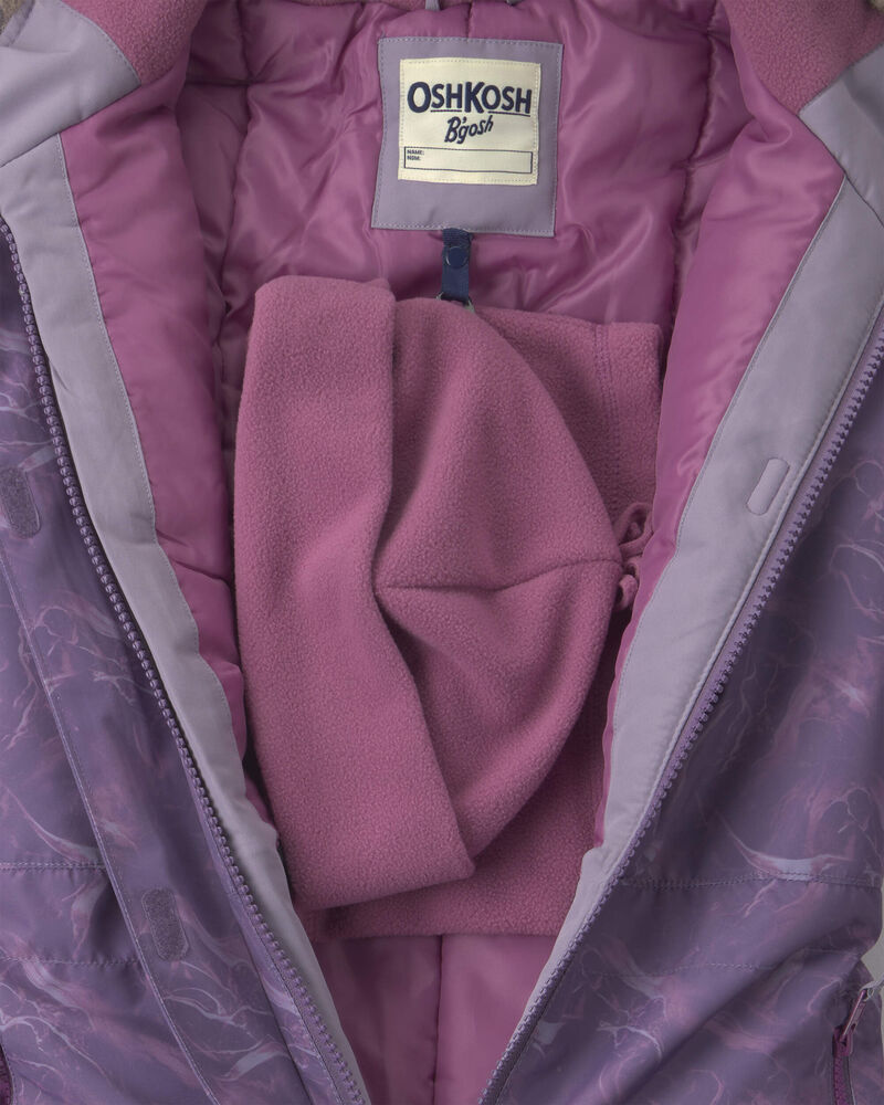Girls 1 Piece Snowsuit- Purple, image 4 of 8 slides