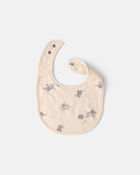 Baby 3-Pack 'Hello Baby' Bibs - Cream, image 2 of 4 slides