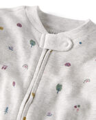 Baby Girl Organic Cotton Sleep & Play Pyjamas in Icon Town Print, image 2 of 4 slides