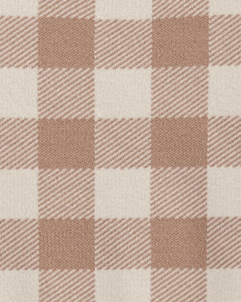 Kid Plaid Short-Sleeve Sweater, image 2 of 2 slides