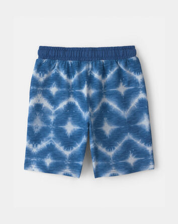 Boys Geometric French Terry Shorts - Blue, 