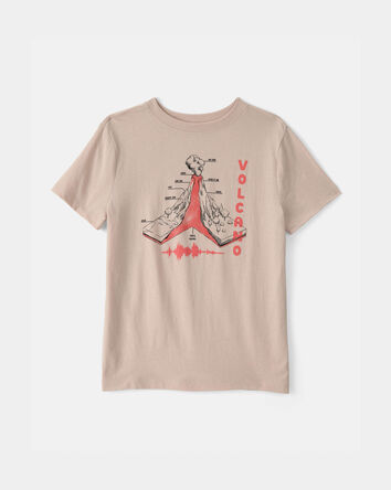 Jeune - T-shirt imprim&eacute; Volcano - Brun, 
