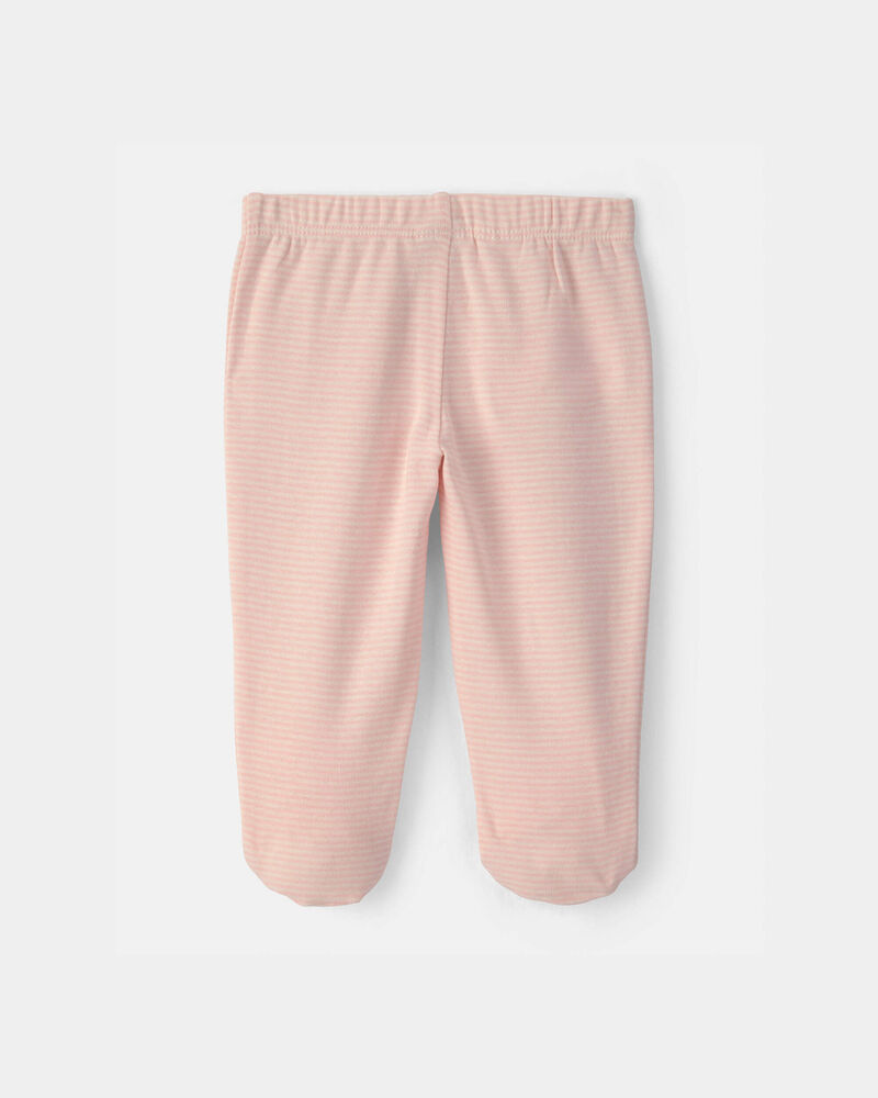 Baby Girl 2-Pack Footed Pull-On Pants - Pink, image 2 of 5 slides