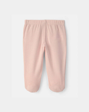 Baby Girl 2-Pack Footed Pull-On Pants - Pink, 
