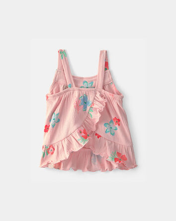 Baby Girl 2-Piece Floral Ruffle Top & Short Set - Pink, 