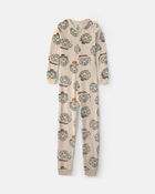 Boys 1-Piece Bears DreamPlush Snug Fit Pyjama - Tan, image 1 of 4 slides