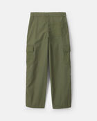 Boys Baggy Cargo Pants - Olive Green, image 2 of 4 slides