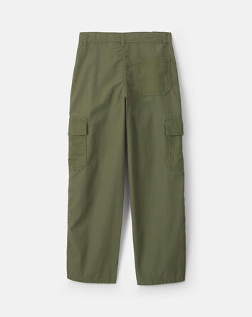 Boys Baggy Cargo Pants - Olive Green, 