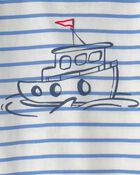 Baby Boy 3-Piece Nautical Short-Sleeve Tops & Short Set - Blue, image 4 of 6 slides