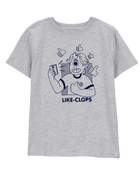 Kid "Like-Clops" Short-Sleeve Graphic Tee - Grey, image 1 of 3 slides