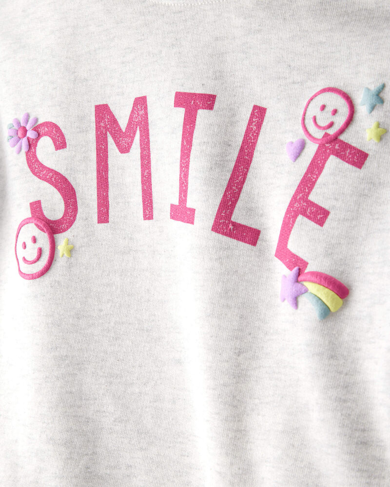 Toddler Girl Smile French Terry Long-Sleeve Top & Skirt Set, image 2 of 6 slides