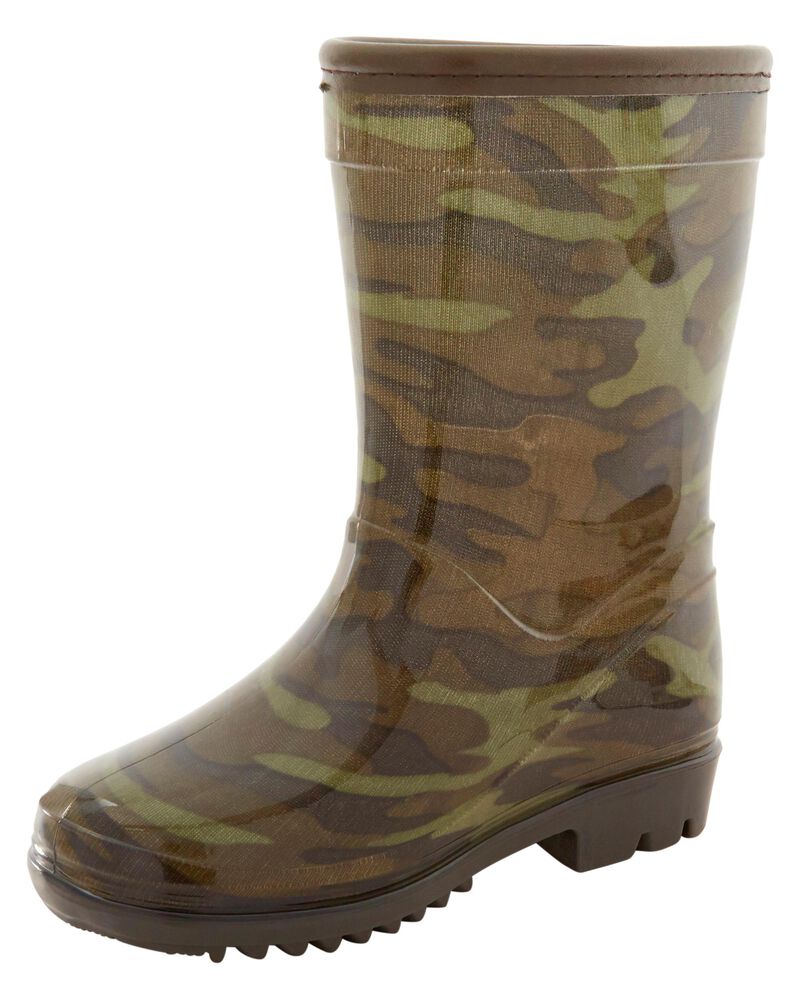 Toddler Camo Print Rain Boots, image 6 of 7 slides