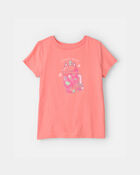 Girls 'Sticker Queen' Graphic Tee - Orange, image 1 of 3 slides