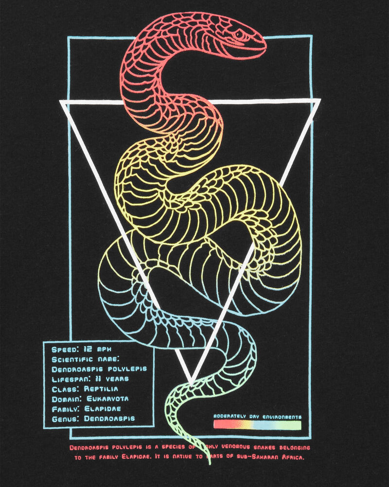 Kid Snake Short-Sleeve Graphic Tee - Black, image 2 of 3 slides