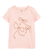 Toddler Bow Short-Sleeve Graphic Tee - Pink, image 1 of 4 slides