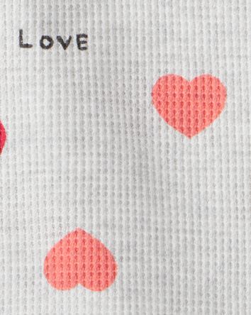 Toddler Girl Heart Top & Pant Set - Grey, 