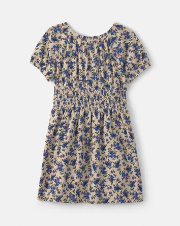 Girls Floral Short-Sleeve Dress, 