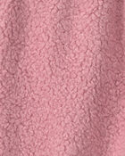 Baby Girl 2-Piece Bear Teddy Fleece Long-Sleeve Bodysuit & Pant Set - Pink, image 4 of 5 slides