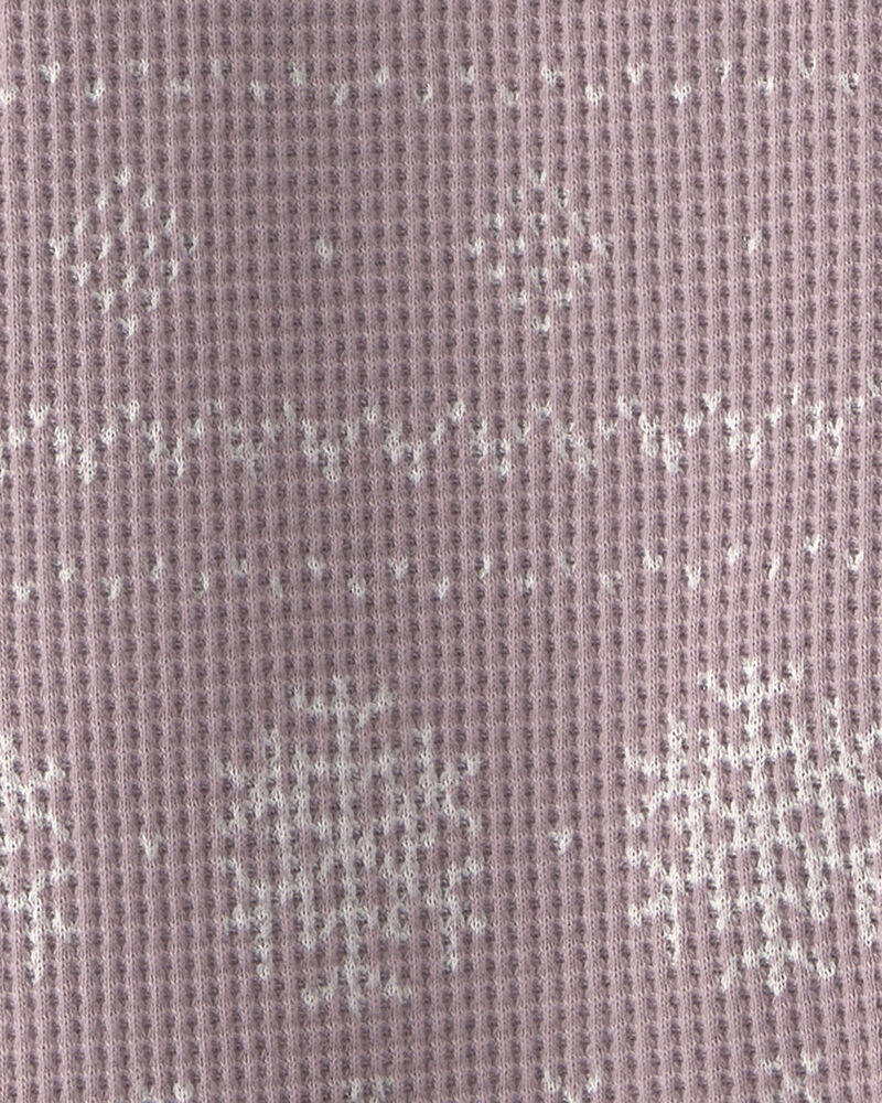 B&eacute;b&eacute; fille - Pyjama en tricot gaufr&eacute; fait avec du coton biologique &agrave; motif jacquard, image 4 sur 4 diapositives