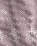 B&eacute;b&eacute; fille - Pyjama en tricot gaufr&eacute; fait avec du coton biologique &agrave; motif jacquard, image 4 sur 4 diapositives