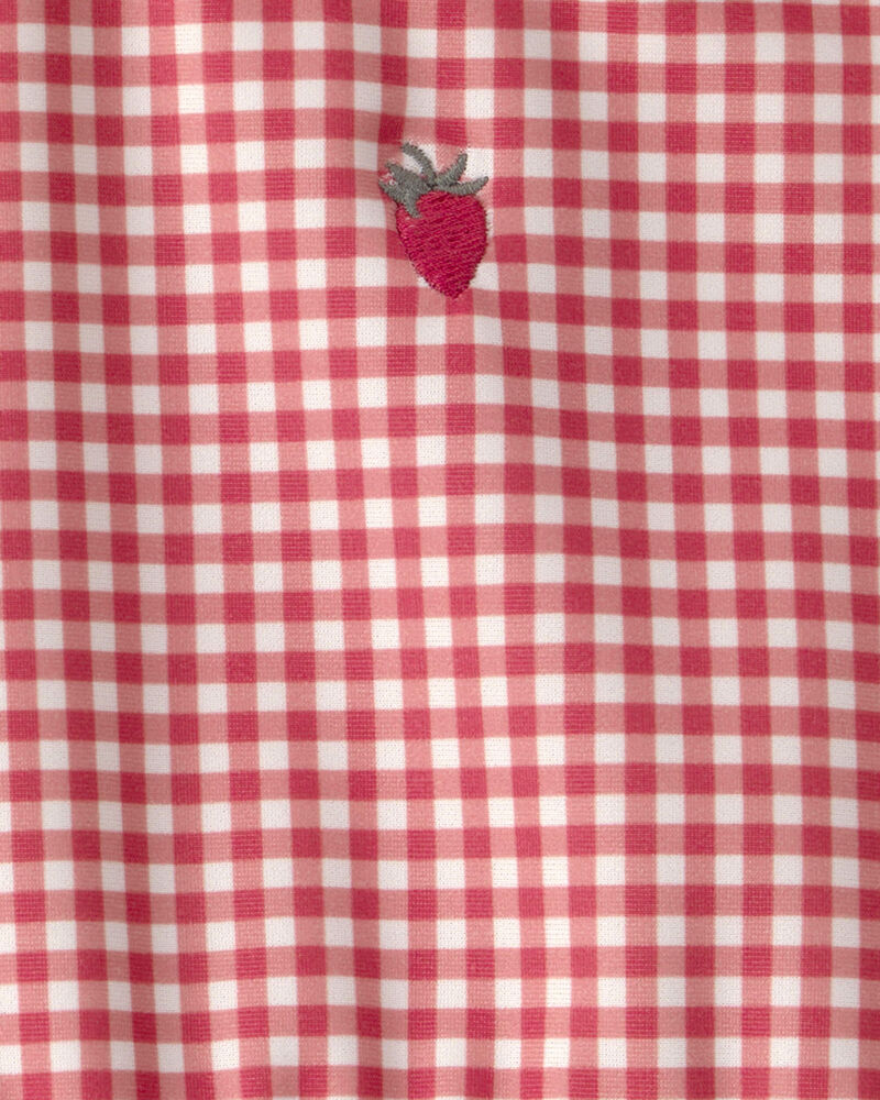 Baby Girl Recycled Swimsuit in Red Gingham, image 5 of 6 slides