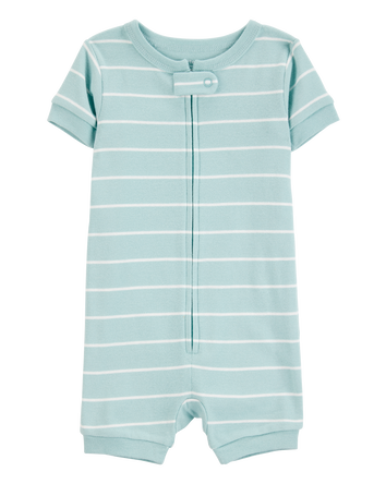 Toddler 1-Piece Striped 100% Snug Fit Cotton Romper Pyjamas, 