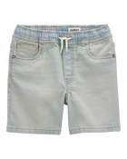 Kid Pull-On Denim Short - Light Blue Wash, image 1 of 5 slides