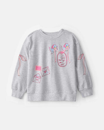 Filles - Chandail ouat&eacute; &agrave; Disney&copy; Princesses de la Saint-Valentin &ndash; Gris, 