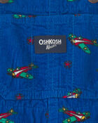 Baby Boy Plane Corduroy Overalls - Blue, image 3 of 4 slides