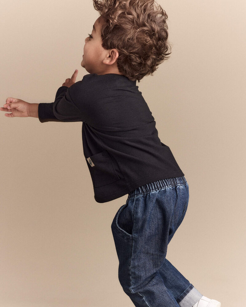 Toddler Playground Pant in Denim - Blue, image 4 of 7 slides
