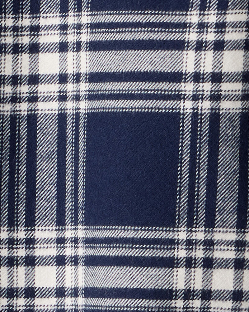Toddler Organic Cotton Button-Front Flannel Shirt, image 3 of 4 slides