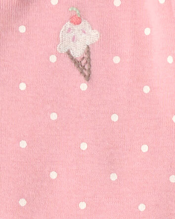 Tout-petit fille - Emballage 2 pyjamas 1 pi&egrave;ce ajust&eacute;s en 100 % coton, camion de cr&egrave;me glac&eacute;e - Rose/Ivoire, 