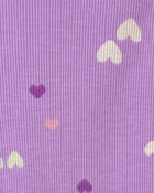 Toute-petit fille - Ensemble 2 pi&egrave;ces haut manches longues en molleton et pantalon &agrave; motif c&oelig;ur &ndash; Mauve/Cr&egrave;me, image 4 sur 4 diapositives