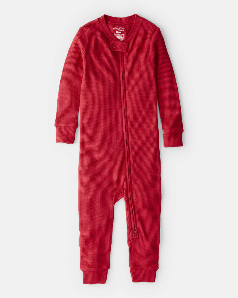 Baby PurelySoft Snug Fit 1-Piece pyjamas - Red | Carter’s Oshkosh Canada