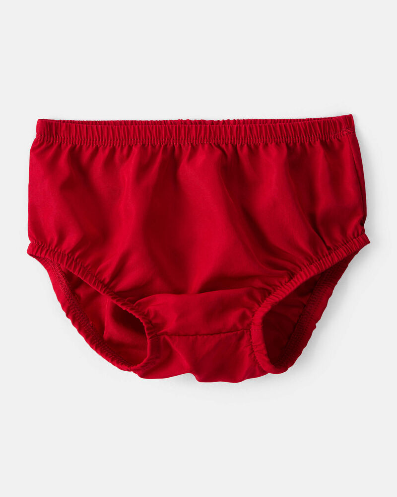 Baby Girl Special Occasion Plaid Print Short-Sleeve Dress - Red, image 3 of 5 slides