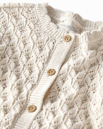 Toddler Organic Cotton Pointelle Sweater, 
