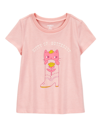 Toddler Kitty Up Buttercup Short-Sleeve Graphic Tee - Pink, 