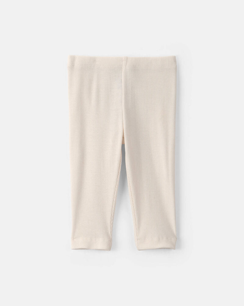 Baby Girl 2-Pack Bear Pull-On Pants - Cream/Green, image 2 of 5 slides